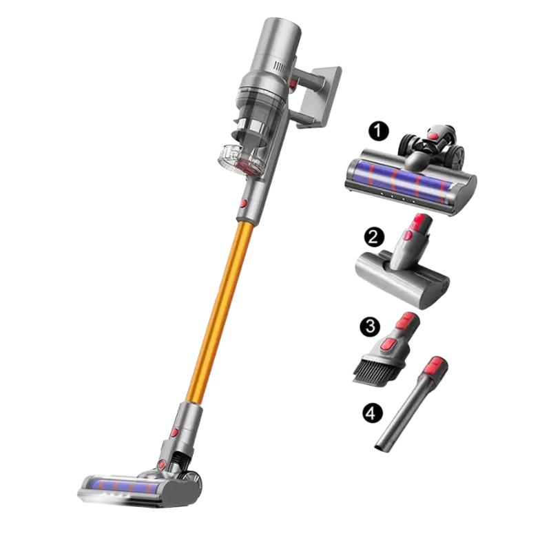 ABIR VC205 Smart Cordless Vacuum Cleaner | 27,000Pa | Auto Speed | Touchscreen | Dust Sensor | 4-in-1 Brushes | HEPA Filter