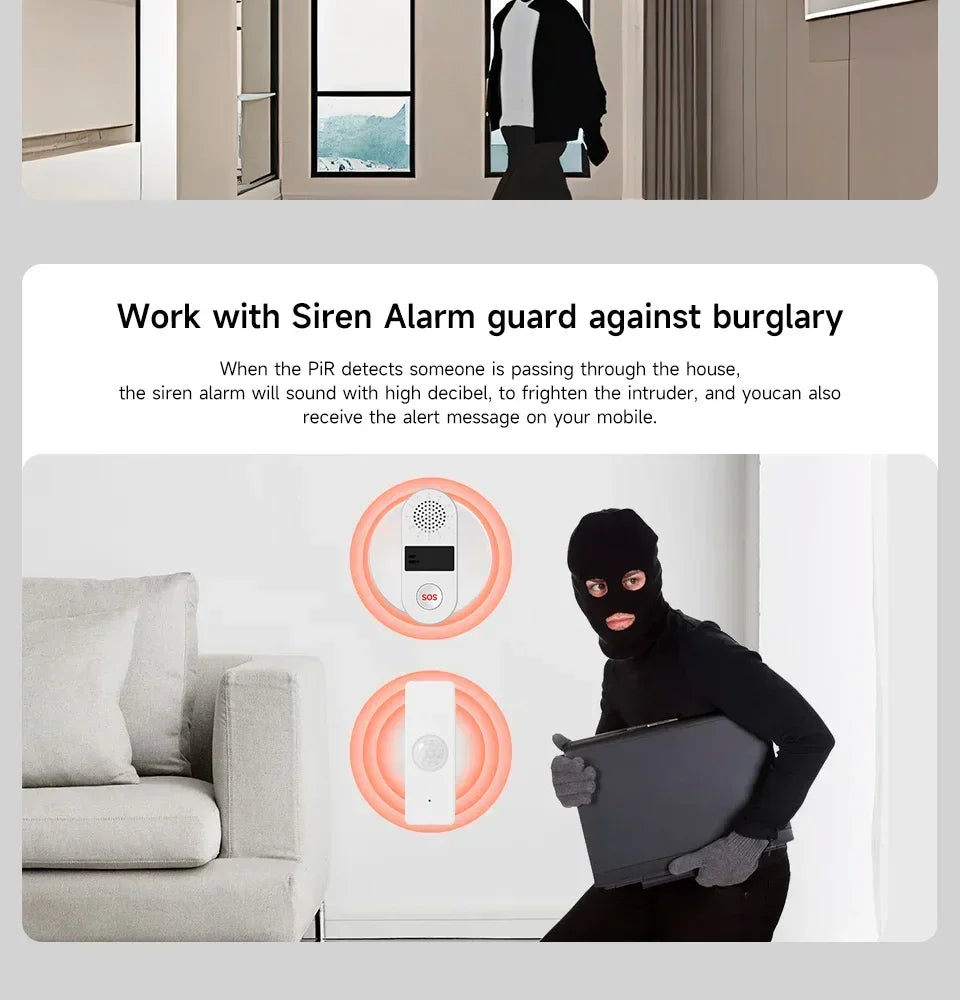 Tuya WiFi & Zigbee PIR Motion Sensor | Smart Infrared Detector for Security | Works with Alexa & Google Home