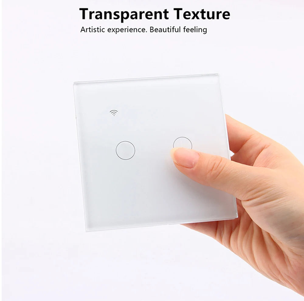 WiFi Smart Touch Light Switch EU β 1/2/3/4 Gang | Tuya & Smart Life | Voice Control with Alexa & Google Home