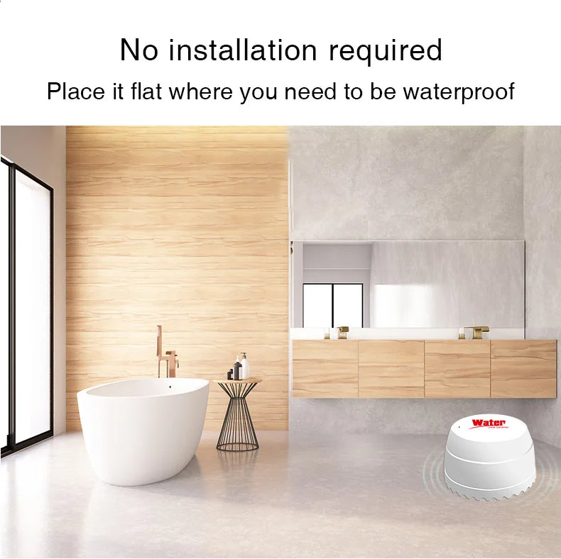Tuya Smart WiFi Water Leak Detector – Flood Sensor with Alarm | Smart Life App | Alexa & Google Compatible