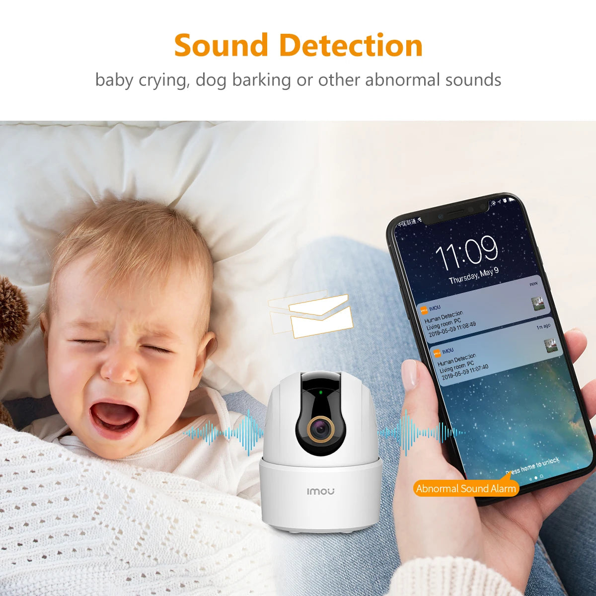 IMOU Ranger 2C 3MP Smart WiFi Camera | 360° Indoor Security | Human Detection | Night Vision | Two-Way Audio | Alexa Compatible