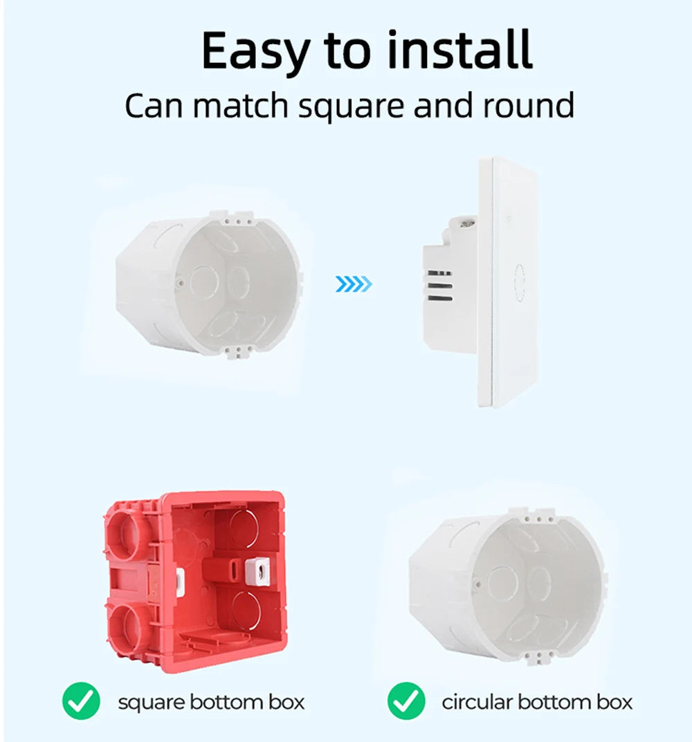 WiFi Smart Touch Light Switch EU β 1/2/3/4 Gang | Tuya & Smart Life | Voice Control with Alexa & Google Home