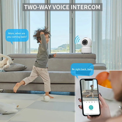 1080P Smart Indoor WiFi Security Camera | Night Vision, Motion Tracking, Two-Way Audio | Baby & Pet Monitor | ICSEE App