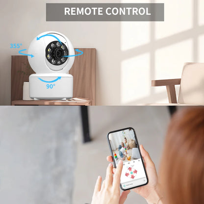 1080P Smart Indoor WiFi Security Camera | Night Vision, Motion Tracking, Two-Way Audio | Baby & Pet Monitor | ICSEE App