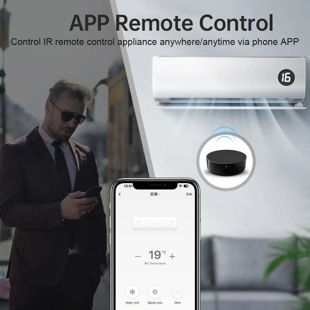 AVATTO Tuya Smart WiFi IR + RF Remote Controller (S16 Pro) | 433/315MHz | Universal Smart Home Hub for TV, AC, Alexa, Google
