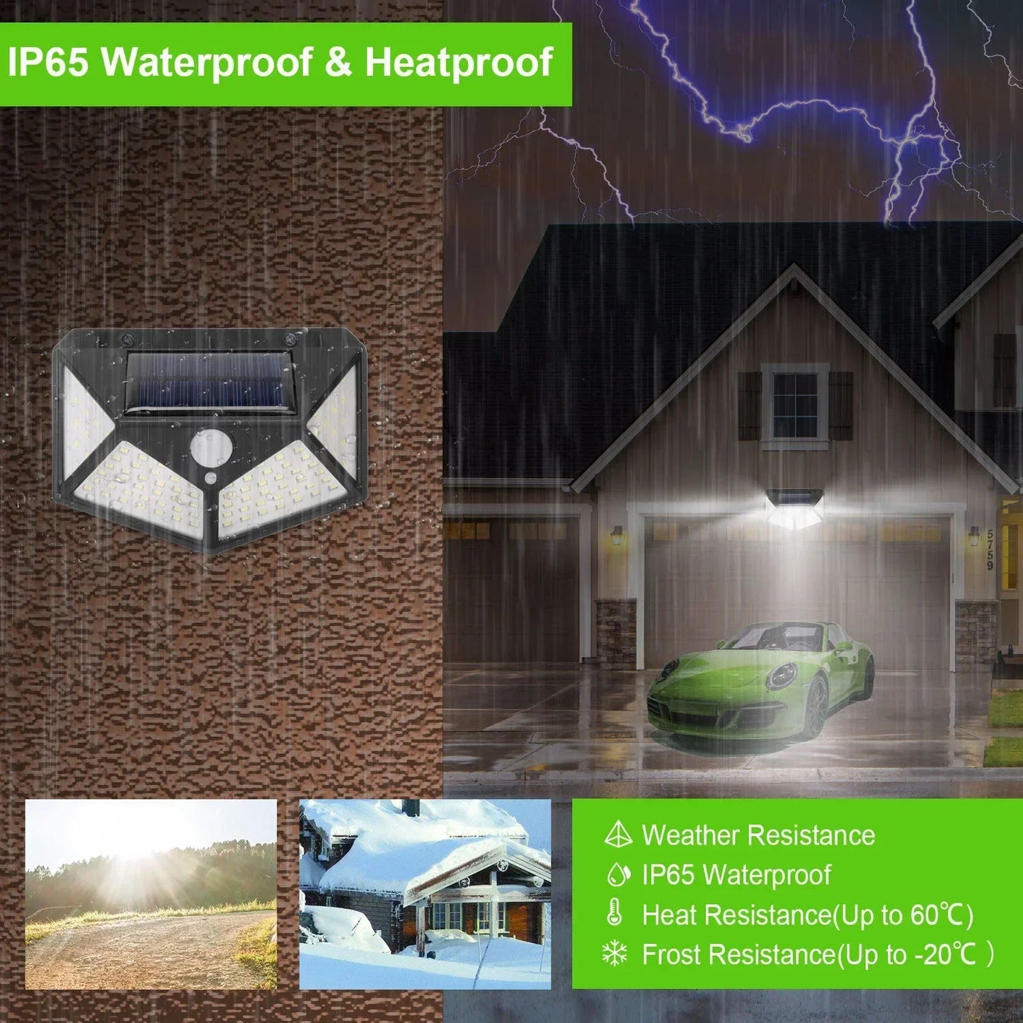 100 LED Solar Garden Light – Motion Sensor | 270° Wide Angle | Waterproof Outdoor Lamp | 3 Modes