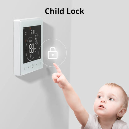 Beok Smart WiFi Thermostat | Battery-Powered for Gas Boiler | Tuya/Smart Life App | Alexa & Google Compatible