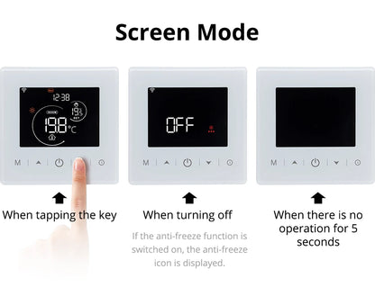 Beok Smart WiFi Thermostat | Battery-Powered for Gas Boiler | Tuya/Smart Life App | Alexa & Google Compatible