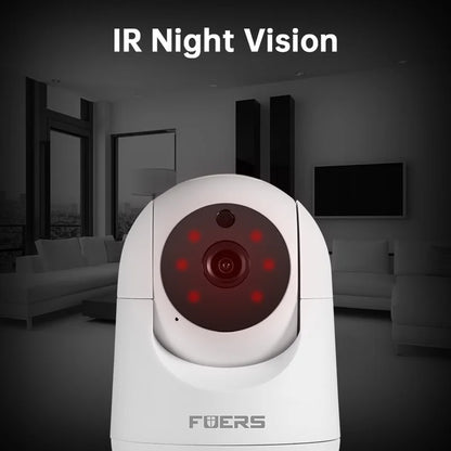 Fuers 5MP WiFi Indoor Security Camera | Tuya Smart PTZ IP Camera with Motion Tracking & Two-Way Audio