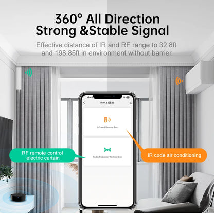 AVATTO Tuya Smart WiFi IR + RF Remote Controller (S16 Pro) | 433/315MHz | Universal Smart Home Hub for TV, AC, Alexa, Google