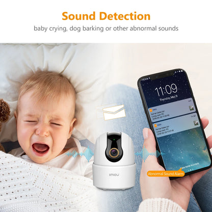 IMOU Ranger 2C 3MP Smart WiFi Camera | 360° Indoor Security | Human Detection | Night Vision | Two-Way Audio | Alexa Compatible