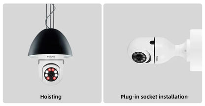 E27 Light Bulb Security Camera – Full Color Night Vision | Human Tracking | 2MP | Indoor WiFi Surveillance
