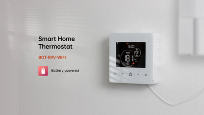 Beok Smart WiFi Thermostat | Battery-Powered for Gas Boiler | Tuya/Smart Life App | Alexa & Google Compatible