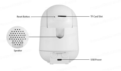 Fuers 5MP WiFi Indoor Security Camera | Tuya Smart PTZ IP Camera with Motion Tracking & Two-Way Audio