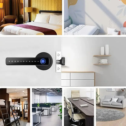 XSDTS Smart Door Lock | Fingerprint, Keypad, Card & App | Bluetooth | Tuya Compatible | Easy Install