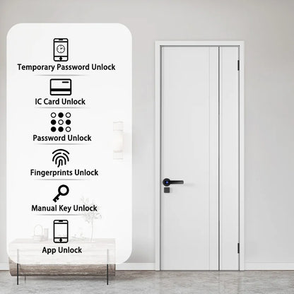 XSDTS Smart Door Lock | Fingerprint, Keypad, Card & App | Bluetooth | Tuya Compatible | Easy Install