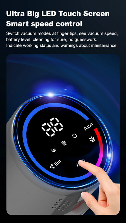 ABIR VC205 Smart Cordless Vacuum Cleaner | 27,000Pa | Auto Speed | Touchscreen | Dust Sensor | 4-in-1 Brushes | HEPA Filter