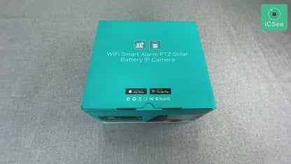 WiFi PTZ Outdoor Solar Camera 4MP – Long Standby | Night Vision | PIR Motion | iCsee App | Alexa Compatible